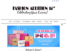 Tablet Screenshot of fashionaddition14plus.com